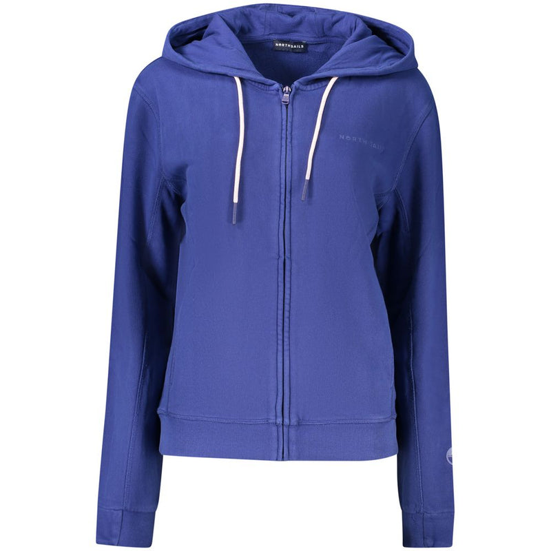 North Sails Blue Cotton Women's Hoodie - Stylish & Sustainable