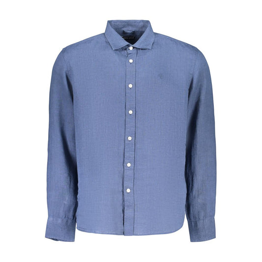 North Sails Blue Linen Men's Shirt - Effortless Sophistication