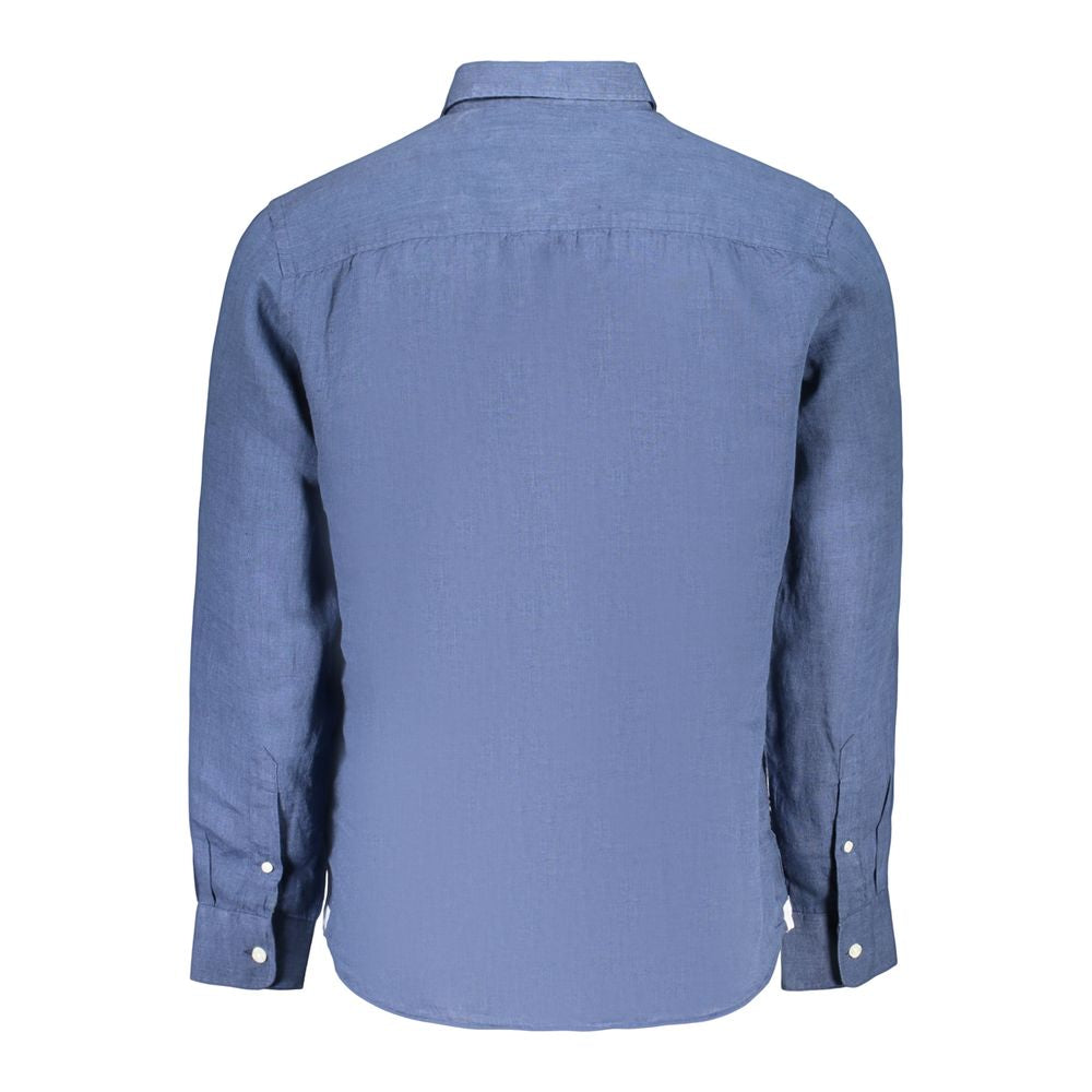 North Sails Blue Linen Men's Shirt - Effortless Sophistication