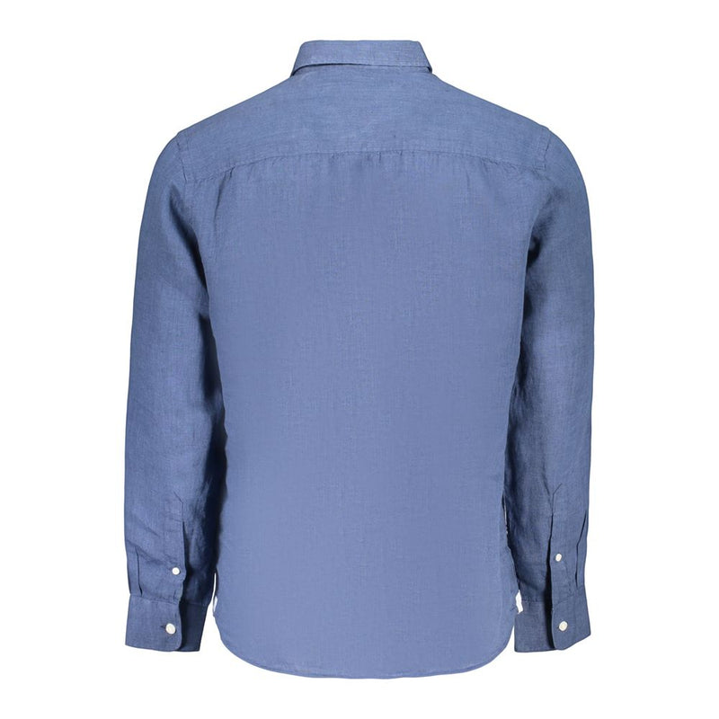 North Sails Blue Linen Men's Shirt - Effortless Sophistication