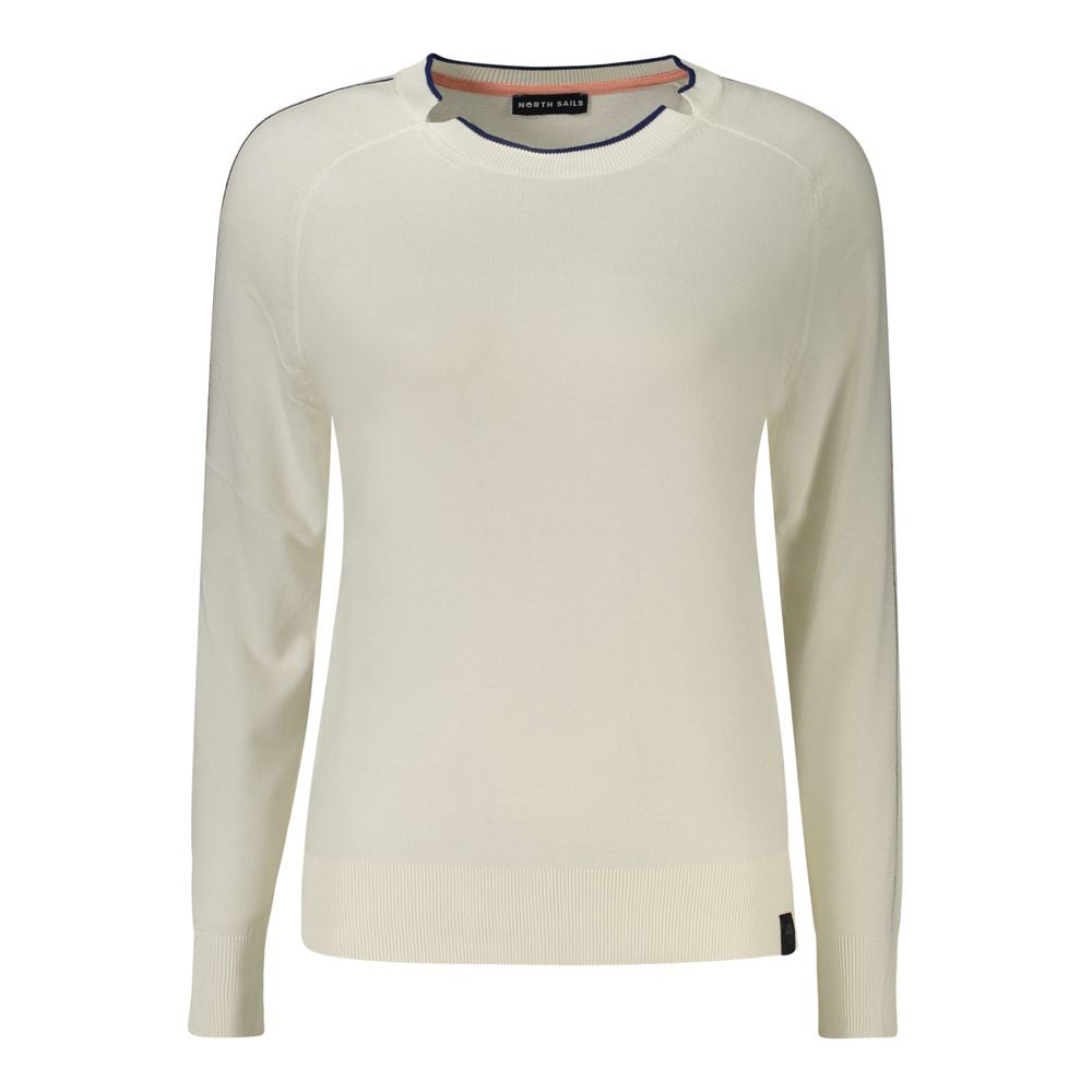 North Sails Bianco Viscosa Women's Top - Chic Long-Sleeved Style