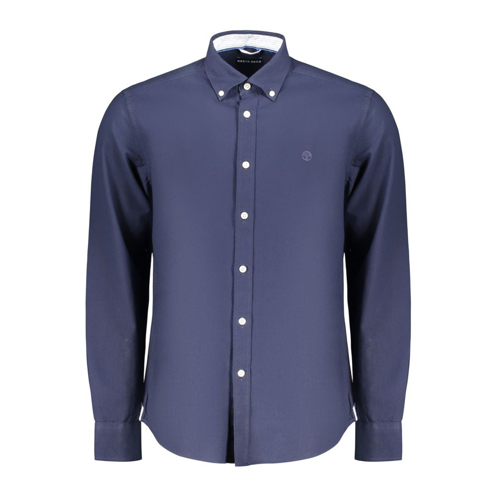 North Sails Blue Cotton Men's Long Sleeve Shirt