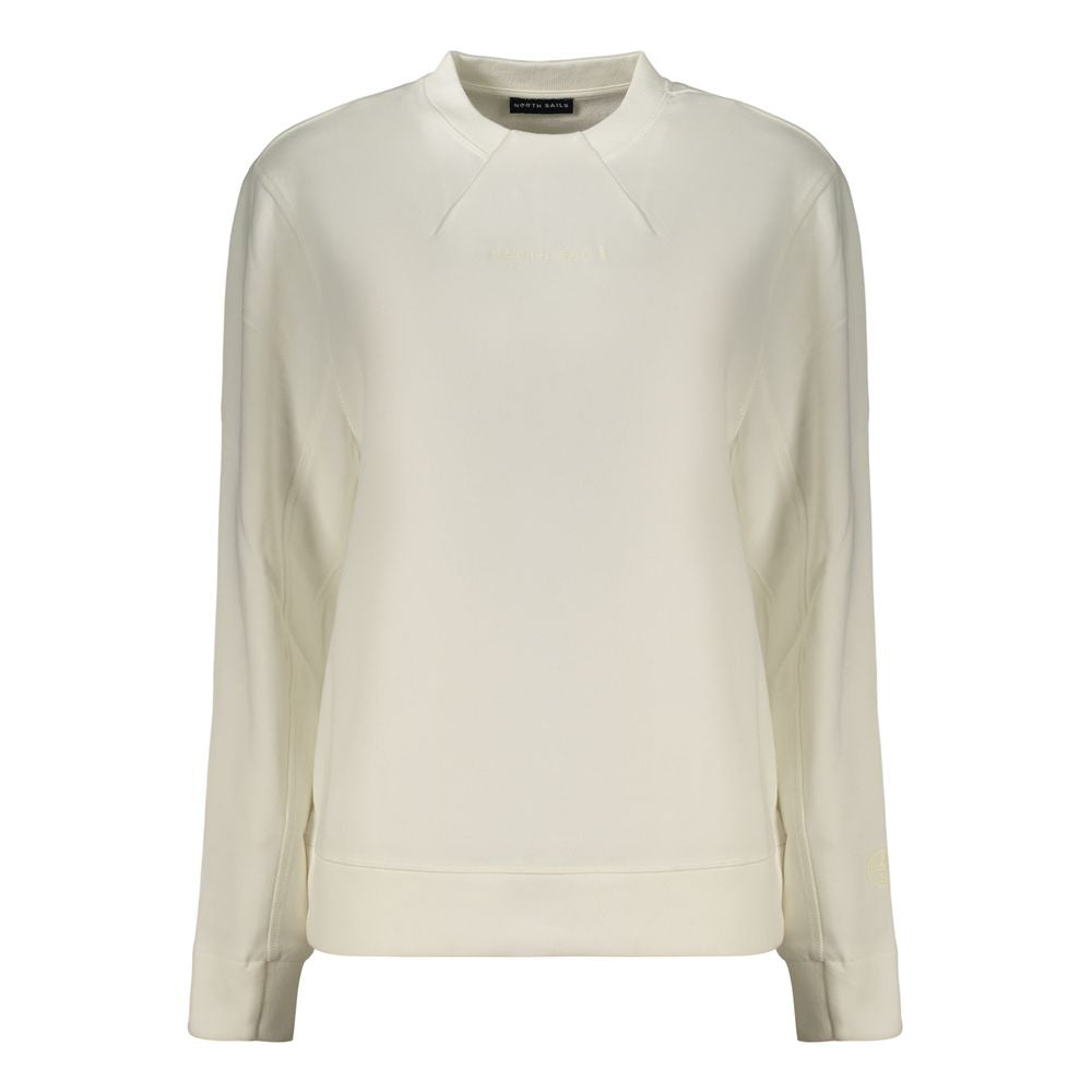 North Sails White Cotton Sweatshirt - Unbrushed Crew Neck