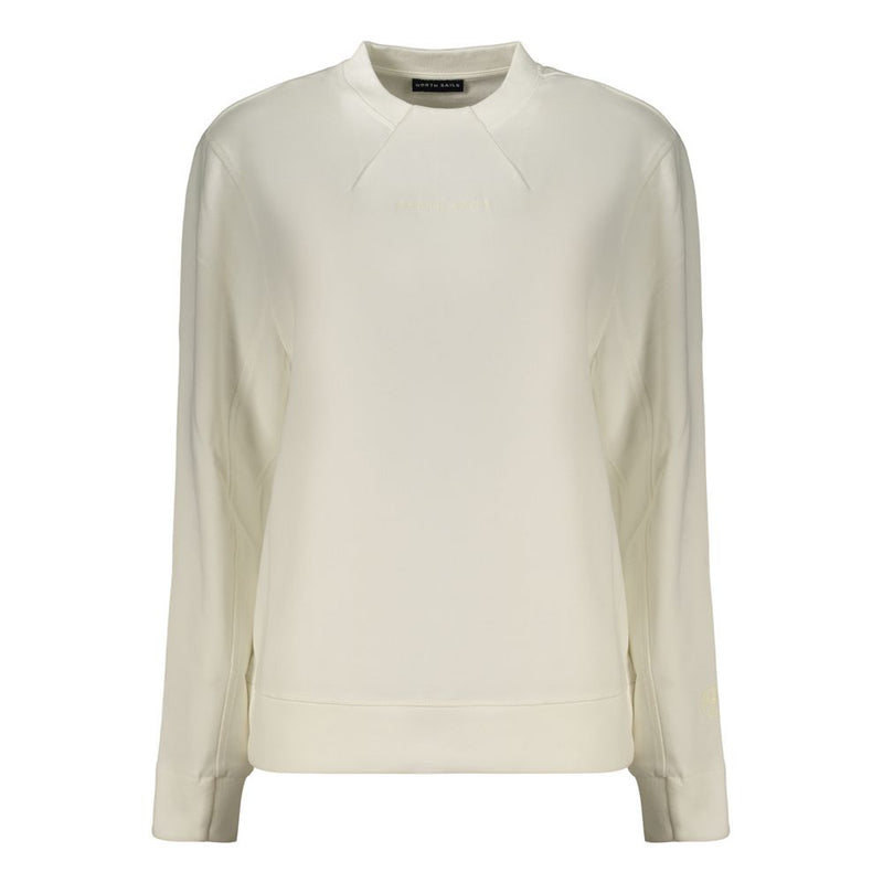 North Sails White Cotton Sweatshirt - Unbrushed Crew Neck