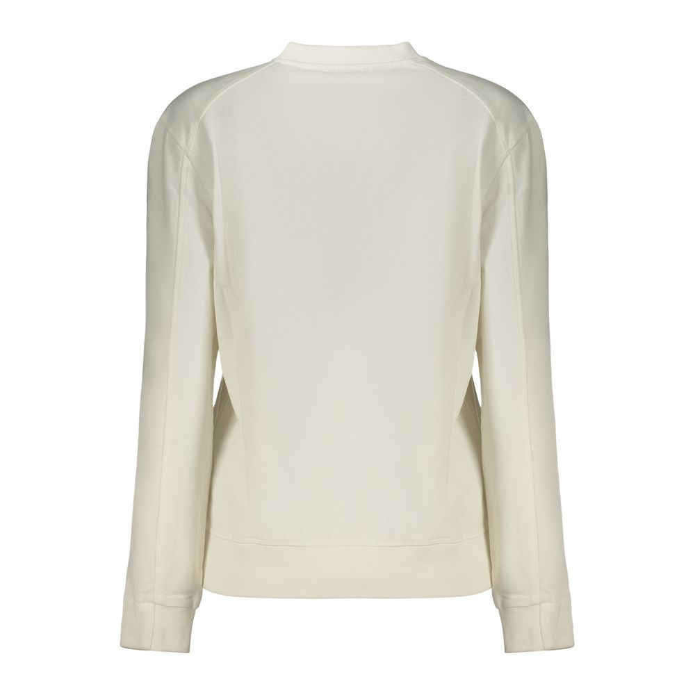 North Sails White Cotton Sweatshirt - Unbrushed Crew Neck