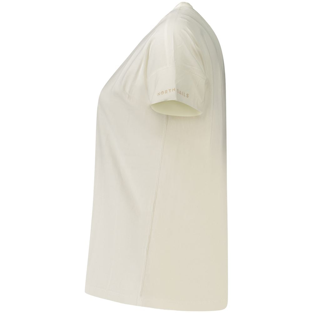 North Sails White Cotton T-Shirt - Stylish & Sustainable