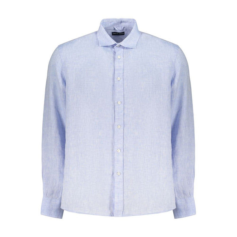 North Sails Azzurro Linen Men's Shirt - Light Blue