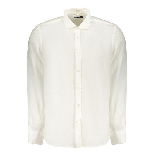 North Sails White Linen Men's Shirt - Timeless Elegance