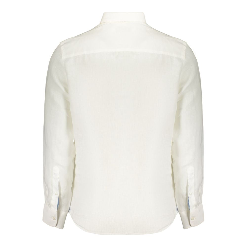 North Sails White Linen Men's Shirt - Timeless Elegance