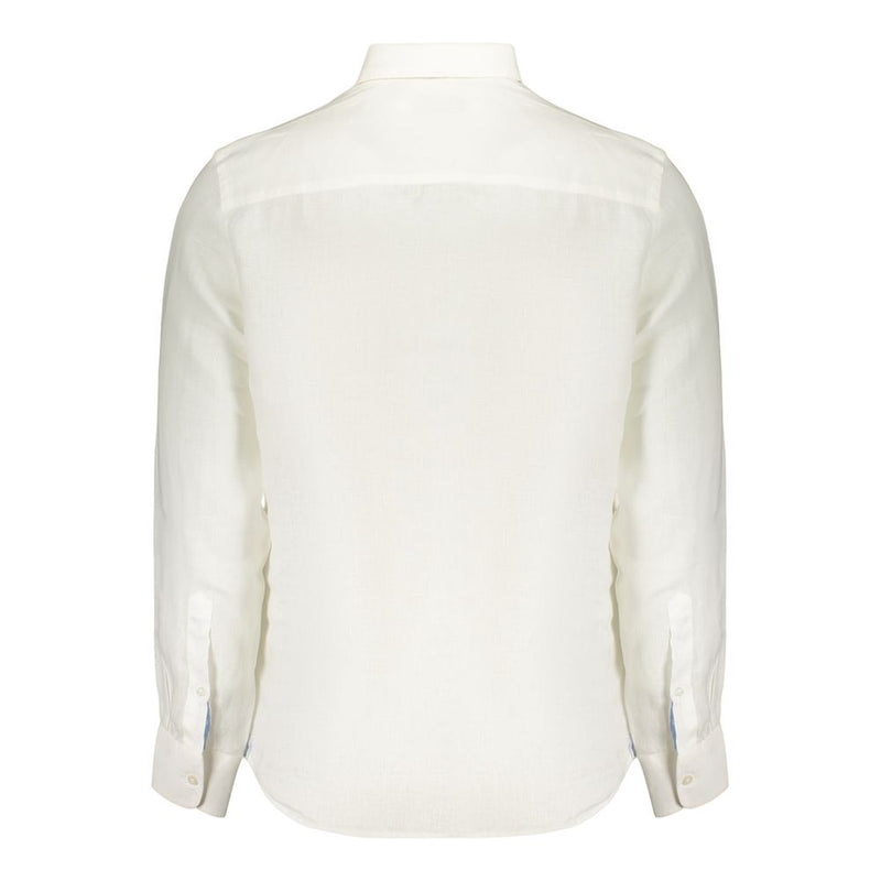 North Sails White Linen Men's Shirt - Timeless Elegance