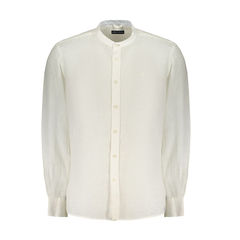 North Sails White Linen Men's Shirt - Sophisticated Style