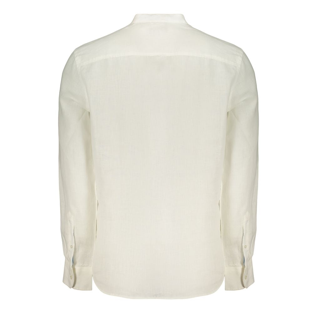 North Sails White Linen Men's Shirt - Sophisticated Style