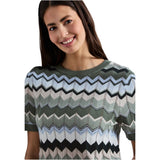 Street One Green Viscose Sweatshirt - Modern Short-Sleeved Style