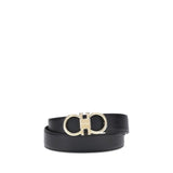 Ferragamo Black Calf Leather Bos Taurus Regular Belt