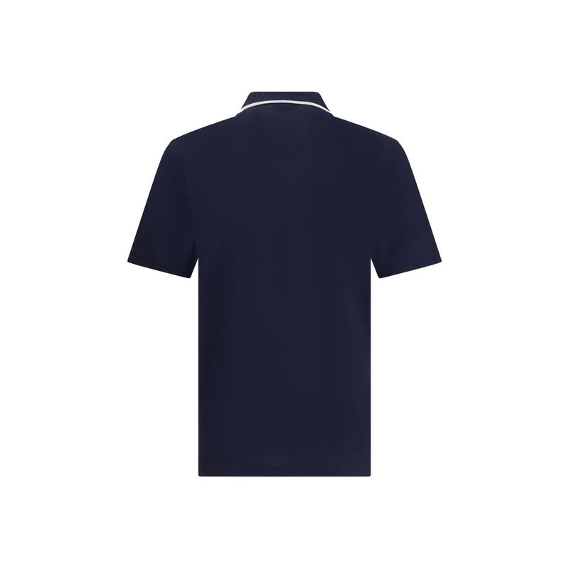 Ferragamo Blue Cotton Polo Shirt - Contemporary Elegance