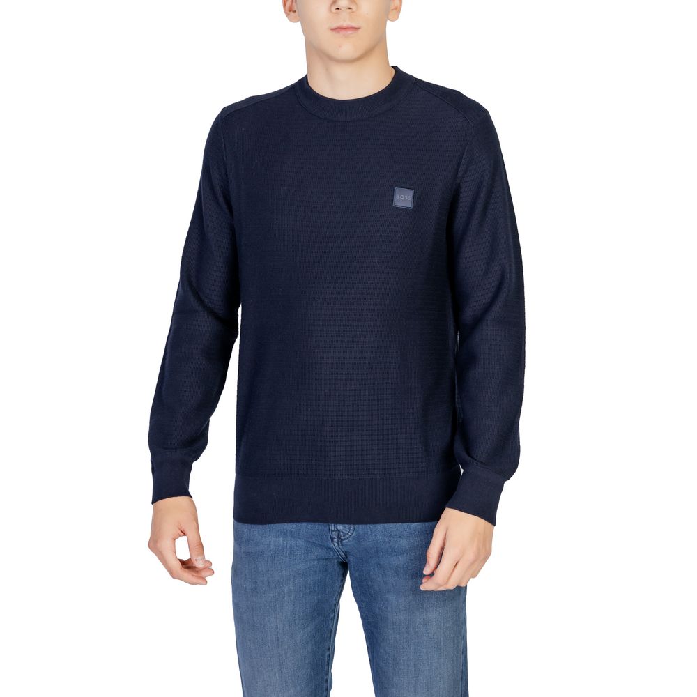 Hugo Boss Blue Cotton Sweatshirt for Men