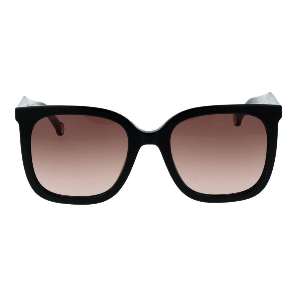 Carolina Herrera Black Acetate Square Sunglasses for Women