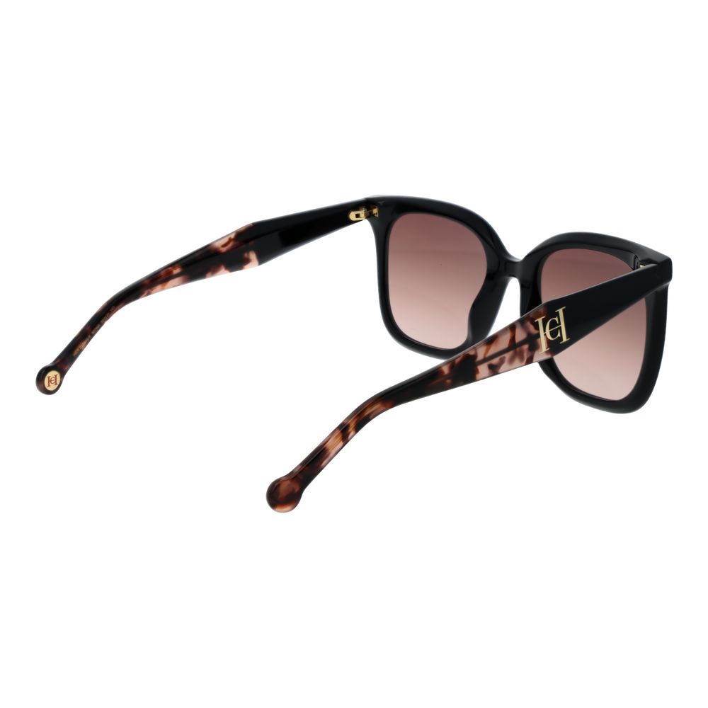 Carolina Herrera Black Acetate Square Sunglasses for Women