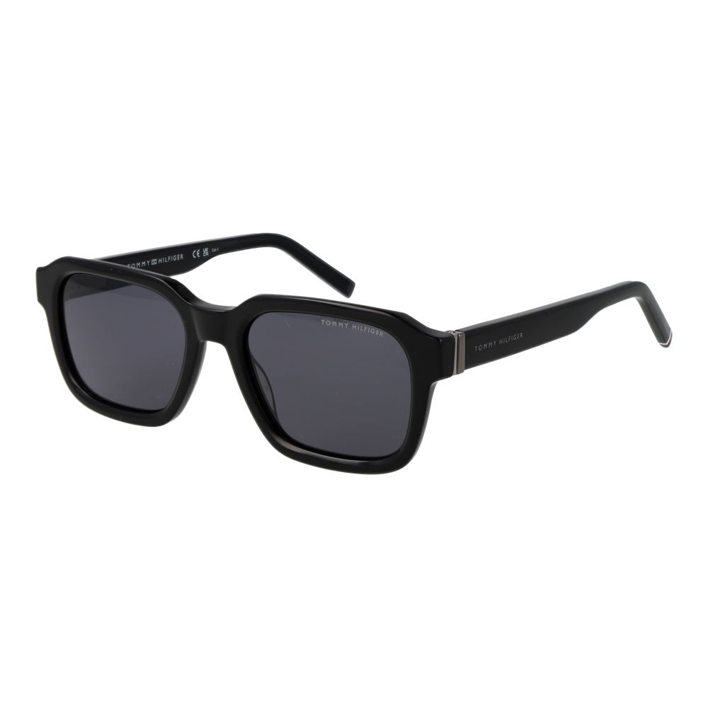 Tommy Hilfiger Black Acetate Sunglasses for Men