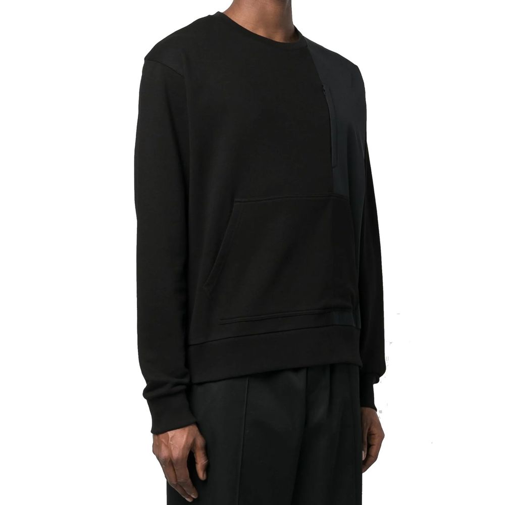 Herno Black Cotton Sweatshirt for Men - IT54 | XL