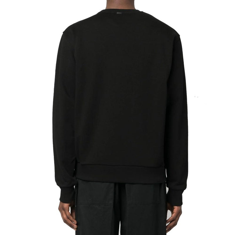 Herno Black Cotton Sweatshirt for Men - IT54 | XL