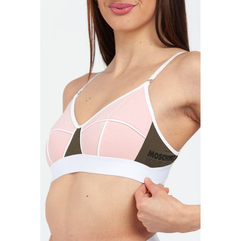 Moschino Multicolor Cotton Bra - Chic Comfort for Women