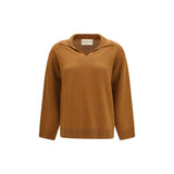 Valentino Brown Cashmere V-Neck Sweater for Women