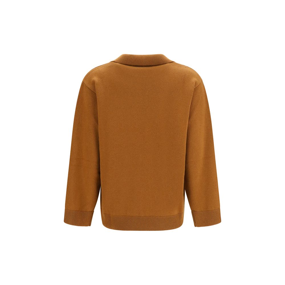Valentino Brown Cashmere V-Neck Sweater for Women