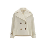 Chloé White Wool Oves Aries Coat