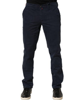 Domenico Tagliente Navy Blue Skinny Chino Mid Waist Men Pants
