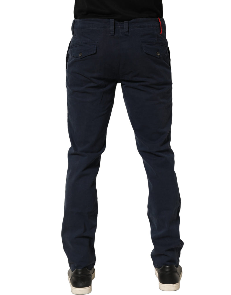Domenico Tagliente Navy Blue Skinny Chino Pants for Men