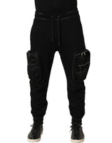 Dolce & Gabbana Black Mid Waist Cargo Jogger Pants