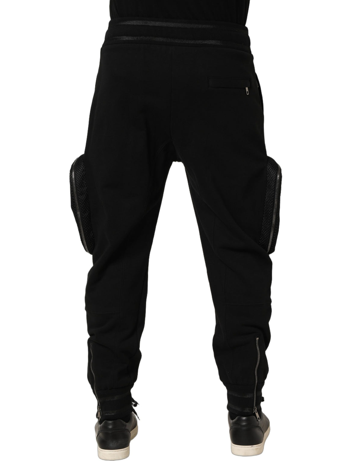 Dolce & Gabbana Black Mid Waist Cargo Jogger Pants