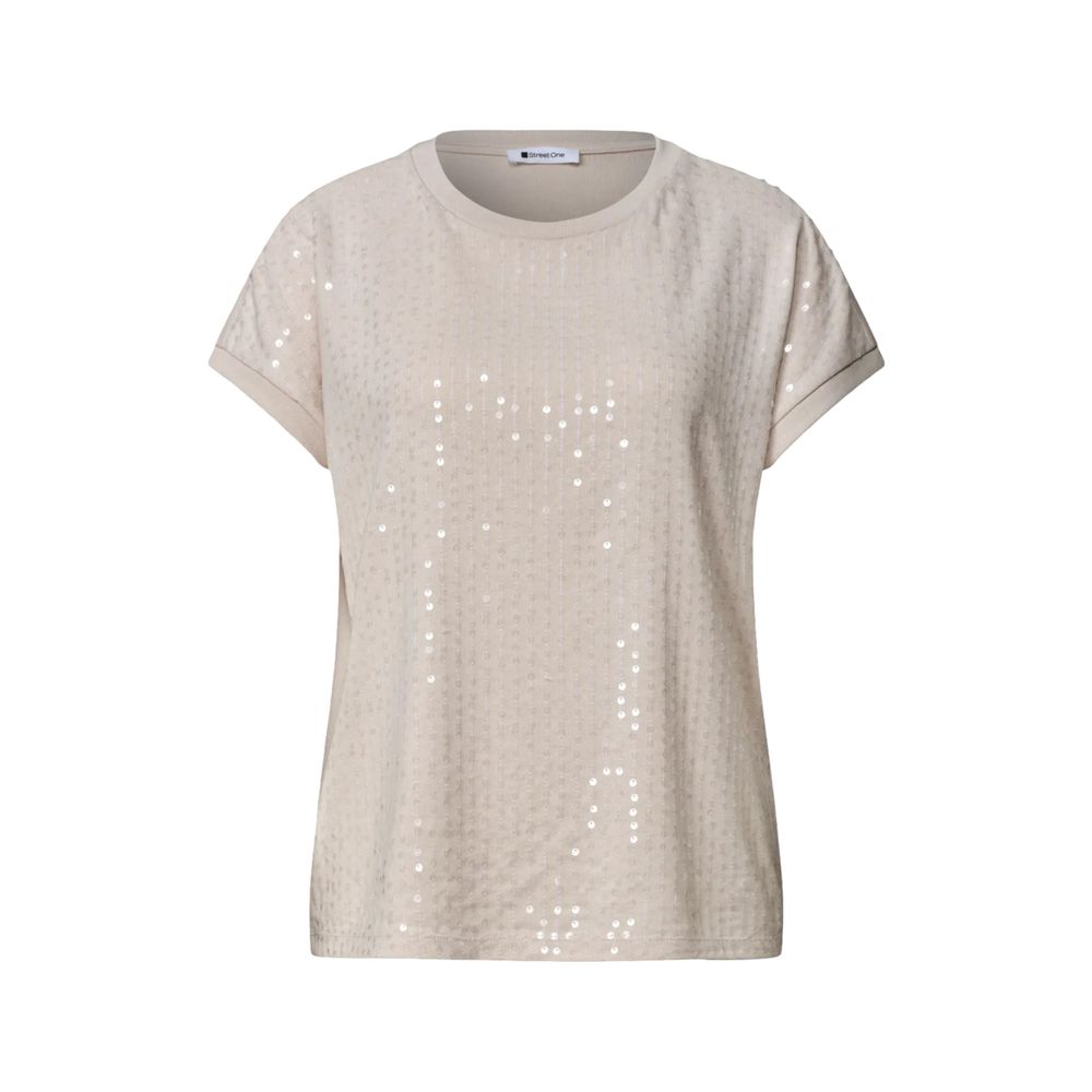 Street One Beige Polyester T-Shirt for Women