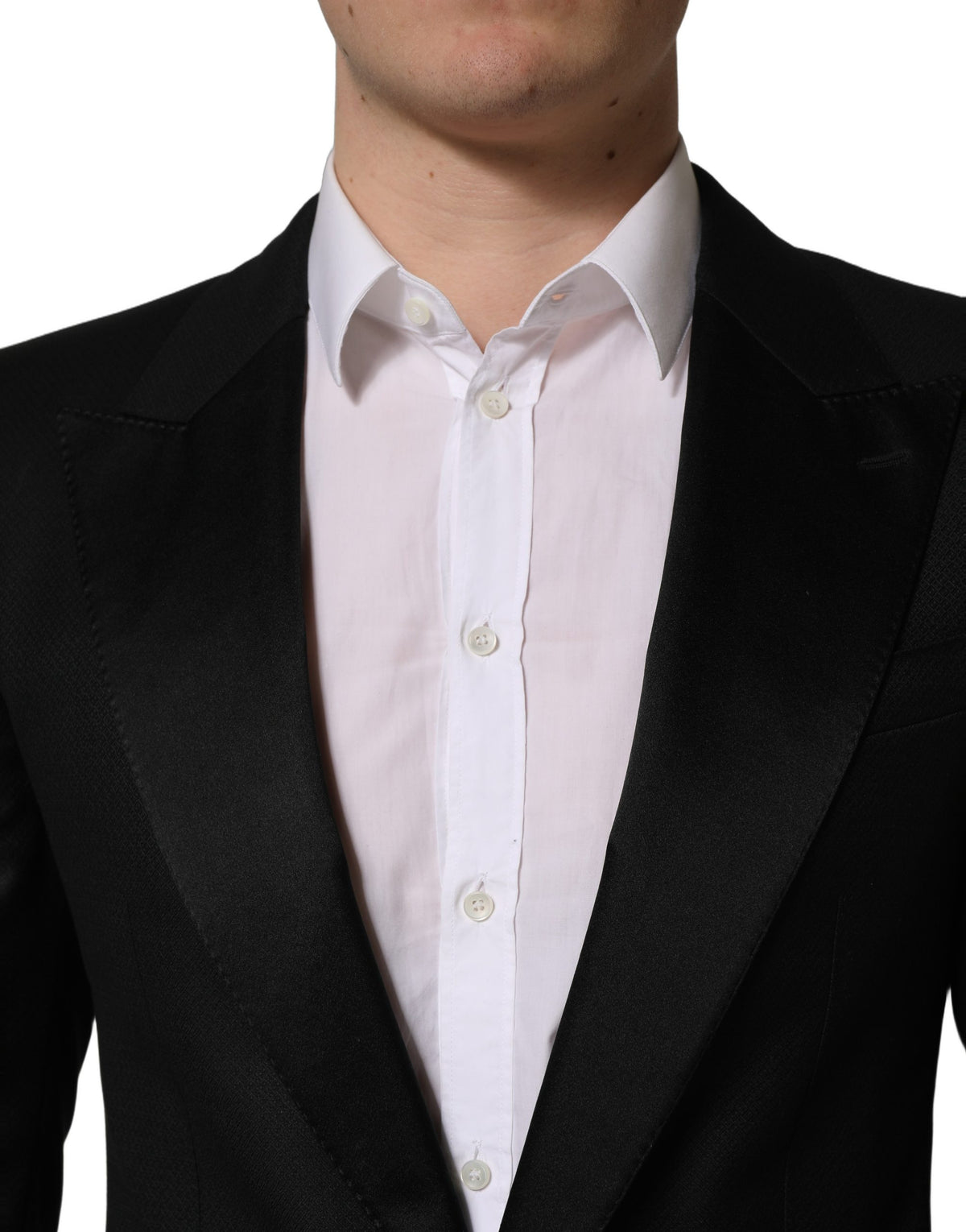 Dolce & Gabbana Black Wool Slim Fit Formal 2 Piece Suit