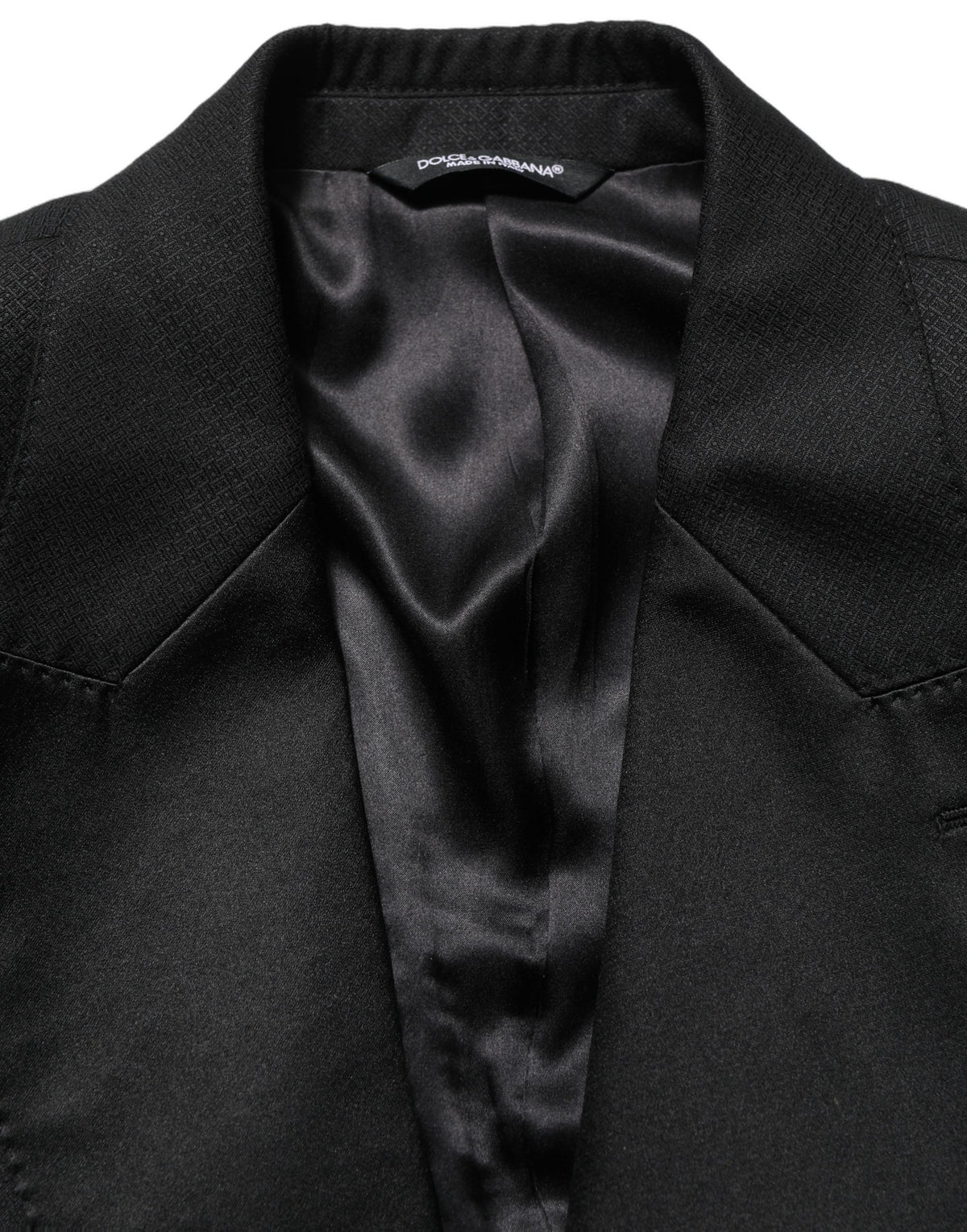 Dolce & Gabbana Black Wool Slim Fit Formal 2 Piece Suit
