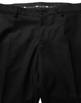 Dolce & Gabbana Black Wool Slim Fit Formal 2 Piece Men Suit