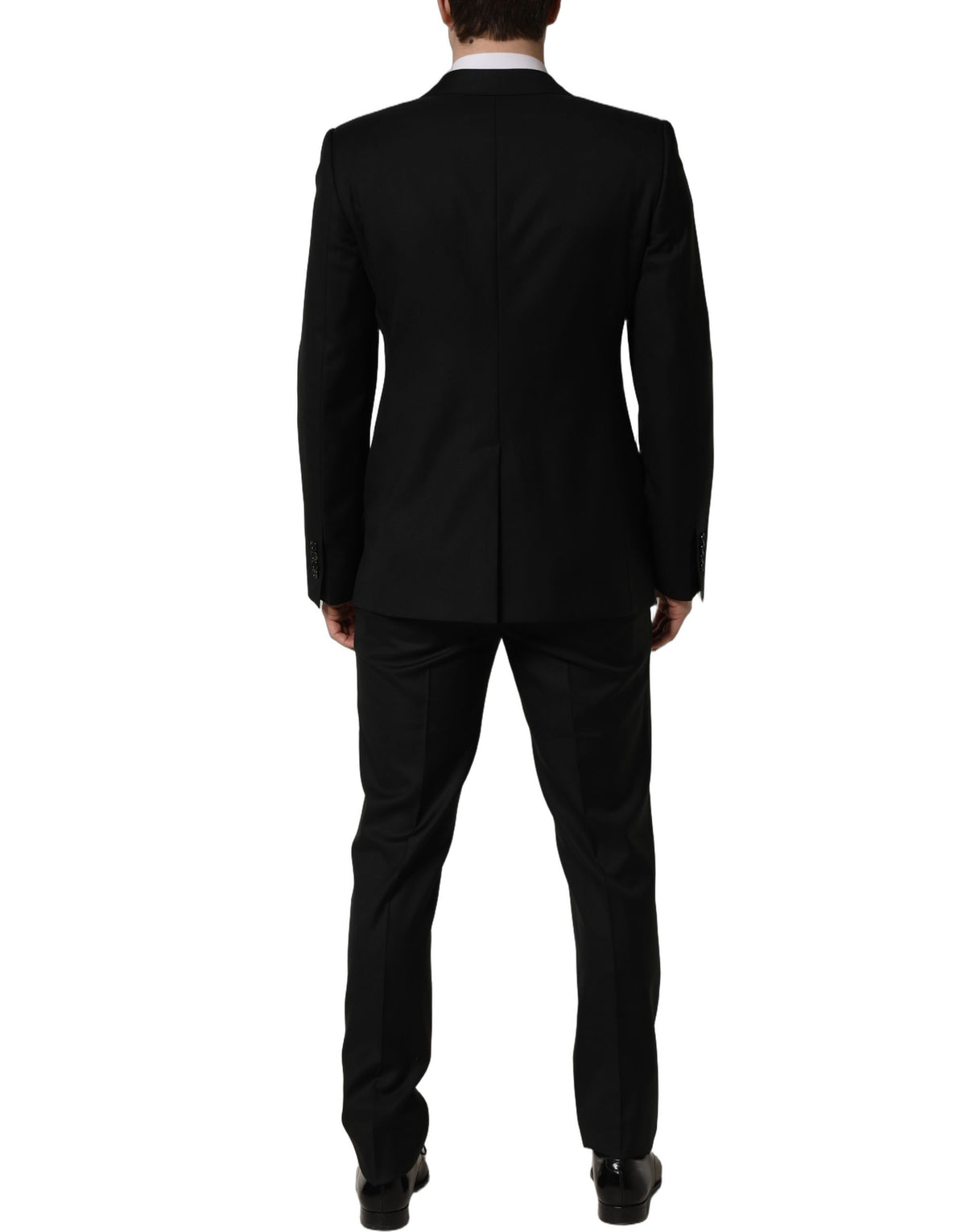 Dolce & Gabbana Black Wool Slim Fit Formal 2 Piece Men Suit