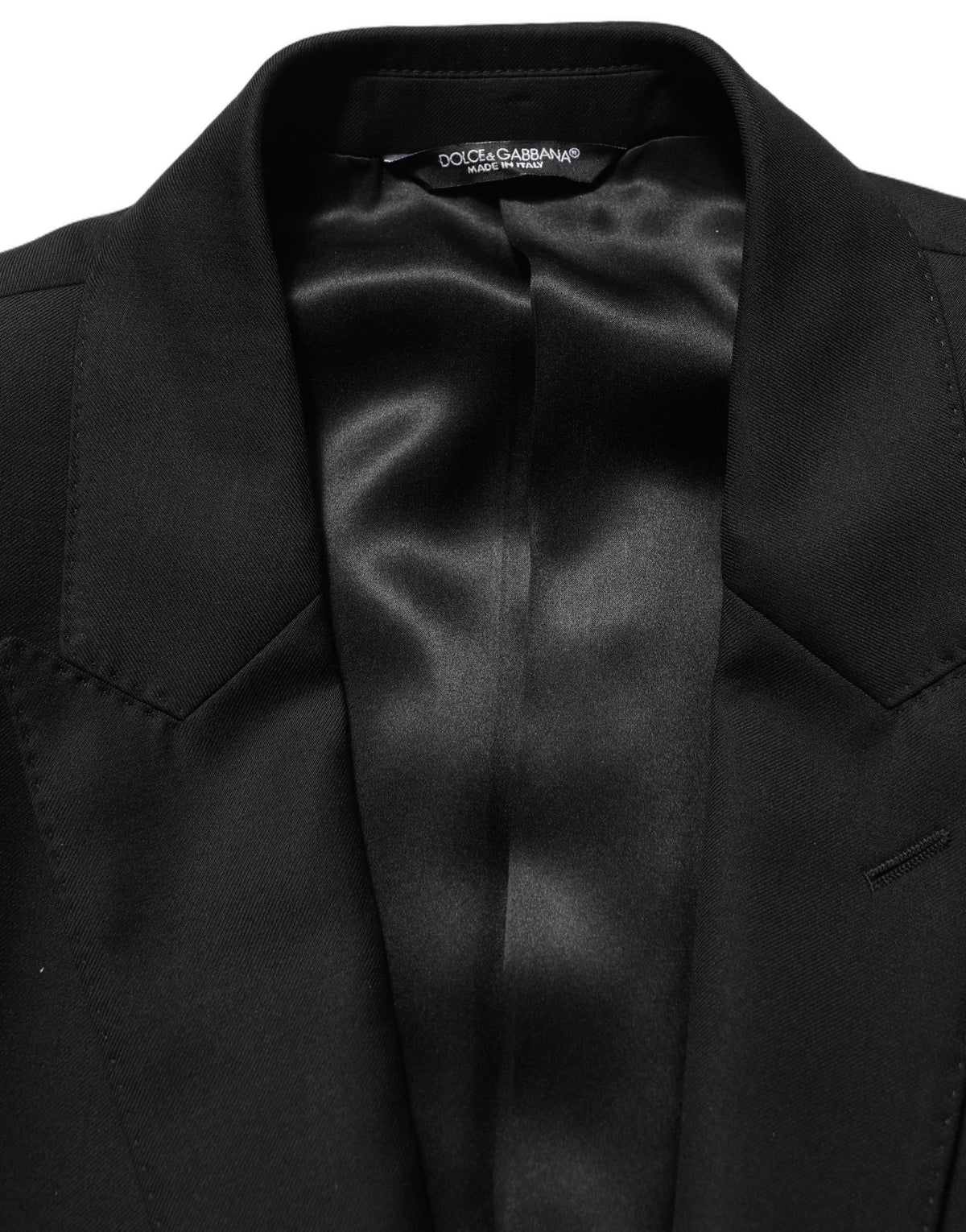 Dolce & Gabbana Black Wool Slim Fit Formal 2 Piece Men Suit