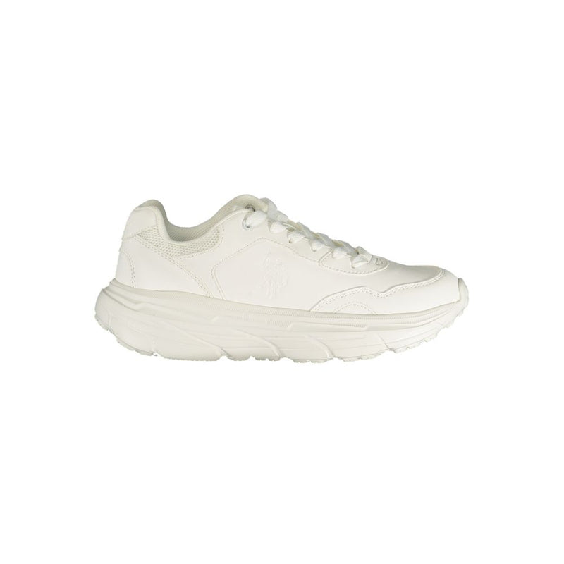 U.S. POLO ASSN. Women's White Polyurethane Sneakers