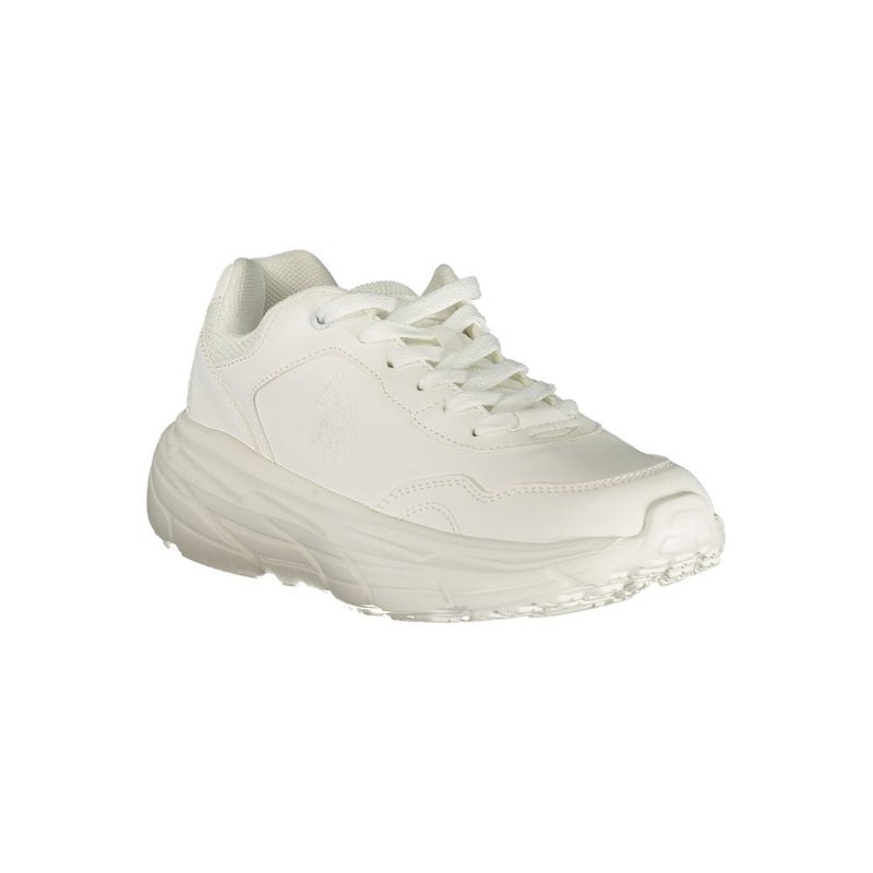 U.S. POLO ASSN. Women's White Polyurethane Sneakers