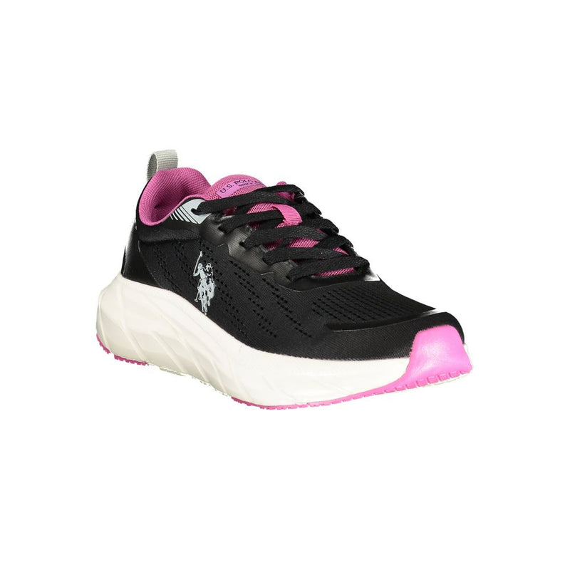 U.S. POLO ASSN. Nero Fabric Women's Sneaker - Black & Fuchsia