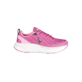 U.S. POLO ASSN. Women's Pink Polyurethane Sneakers - Stylish Comfort