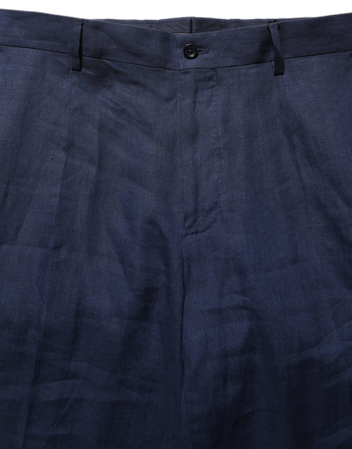 Dolce & Gabbana Blue Linen Straight Dress Trouser Pants for Men