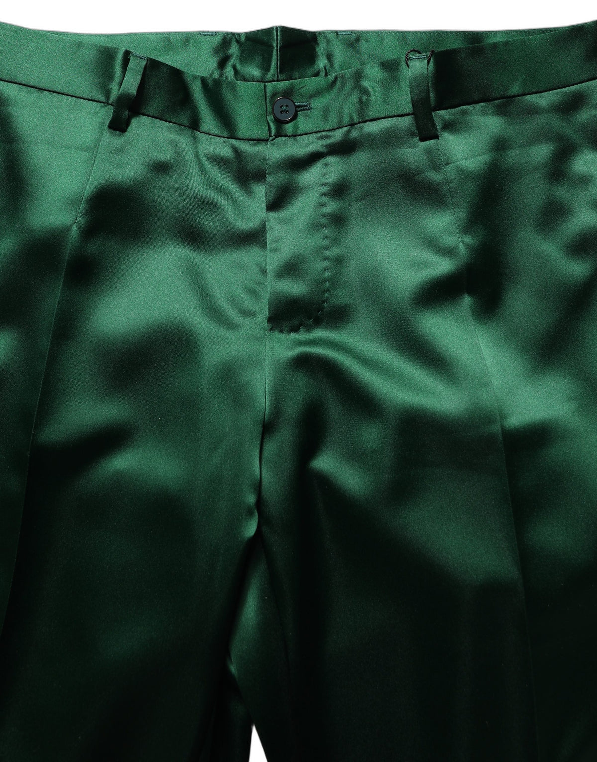 Dolce & Gabbana Dark Green Tapered Leg Dress Trouser Pants