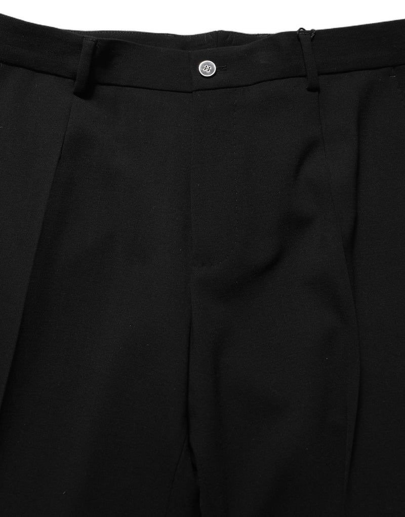 Dolce & Gabbana Black Wool Straight Dress Trouser Pants for Men