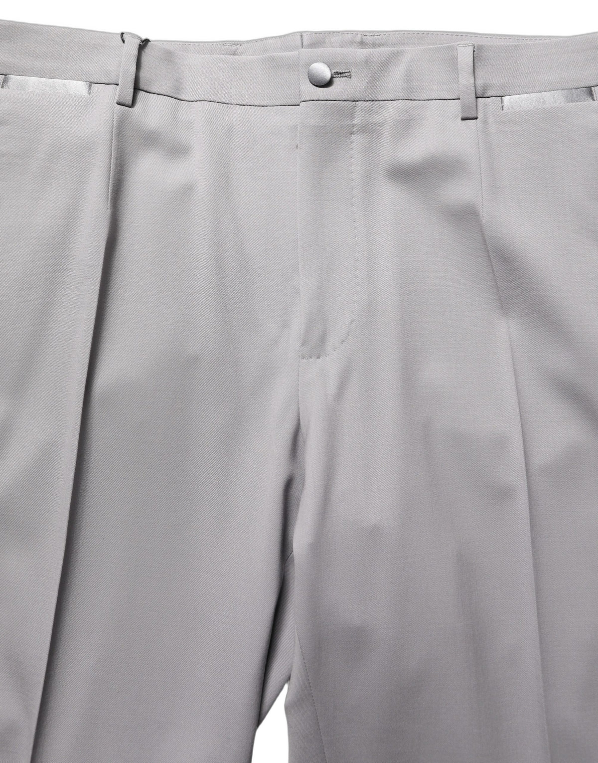 Dolce & Gabbana Gray Wool Tapered Men Dress Trouser Pants