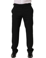 Dolce & Gabbana Black Tapered Leg Men Dress Trouser Pants