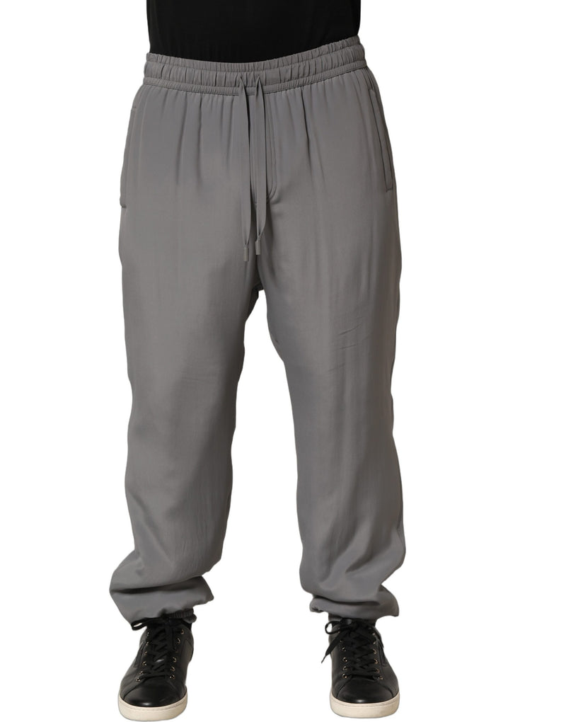 Dolce & Gabbana Gray Cotton Jogger Sweatpants for Men