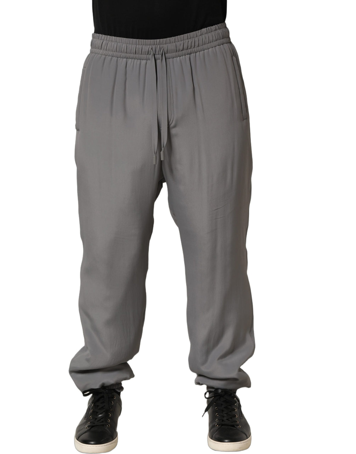 Dolce & Gabbana Gray Cotton Jogger Sweatpants for Men